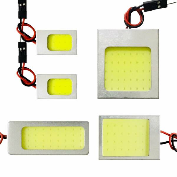 ダイハツ タント L375S L385S T10 LED 超爆光 COB 全面発光 パネルタイプ ルームランプ 5個セット ホワイト 車検対応