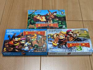 ゲームボーイアドバンス ソフト GBA スーパードンキーコング 1 2 3 ドンキーコング 希少 動作確認済 2と3は美品