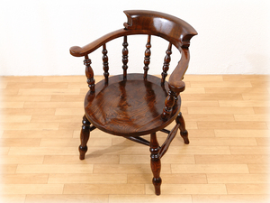 【定価40%オフ】メンテ済み!英国/イギリス製 1890年代 ヴィクトリアン スモーカーズボウ エルムシート ウィンザーキャプテンチェア