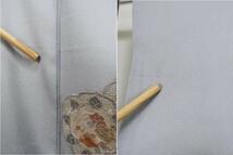 H43　正絹　訪問着　刺繍　鏡花柄　身丈160cm　リメイクに_画像9