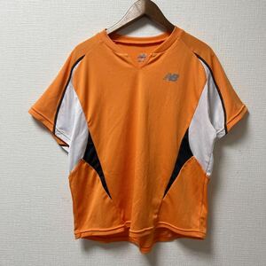 new balance ニューバランス 半袖Tシャツ プラクティスシャツ Sサイズ オレンジ ポリエステル