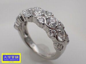 MIKIMOTO Mikimoto Pt950 платина кольцо с бриллиантом 1.30ct 10 номер 8.3g б/у A+ [ бесплатная доставка ] C-8696