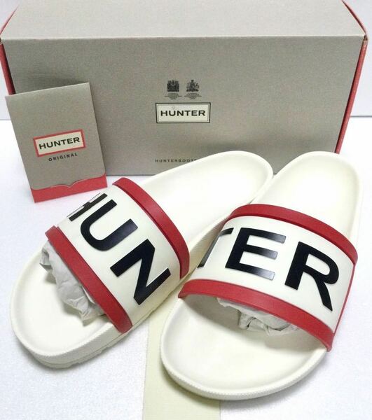 〜5/7◆ 新品「HUNTER」 “MFD4016EVA/MEN HUNTER SLIDE” サンダル White SIZE:UK7/EU40-41 イタリア製