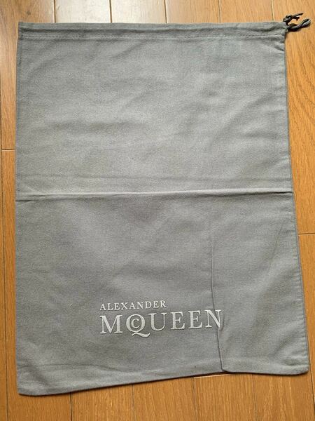 正規 ALEXANDER McQUEEN アレキサンダーマックイーン 付属品 シューズバッグ 保存袋 灰