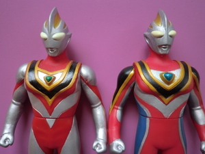 ウルトラマンガイア２種セット　食玩ソフビ／プレイヒーロー／サイズ約11cm／商品説明欄全部必読！入札条件＆取引条件厳守！