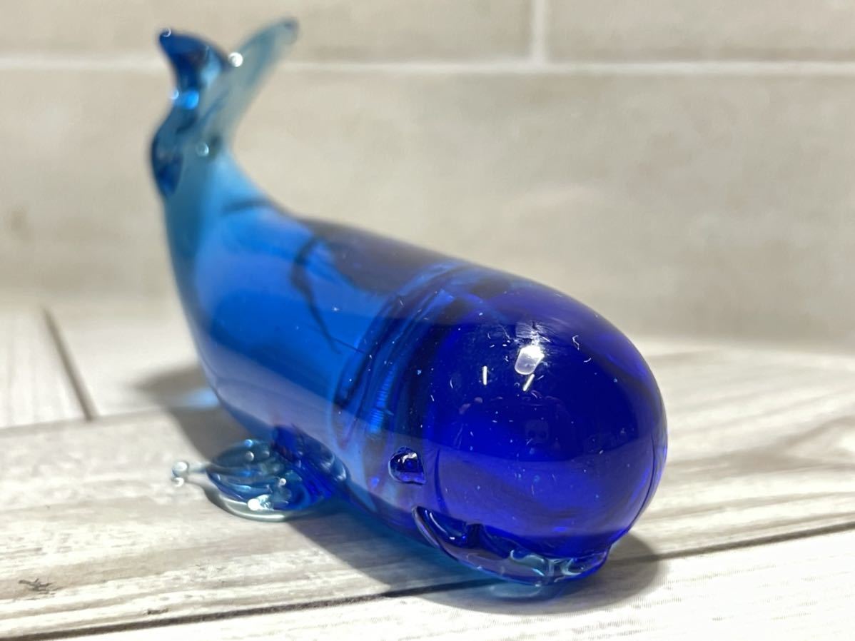 ★Cristalería en Miniatura★ [Amigos del Mar] Ballena Azul, Artículos hechos a mano, interior, bienes varios, ornamento, objeto
