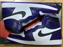 デッド NIKE AIR JORDAN 1 RETRO HIGH OG COURT PURPLE ナイキ エア ジョーダン 1 コート パープル DUNK SB ダンク Travis GAME ROYAL BRED_画像5