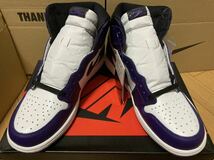 デッド NIKE AIR JORDAN 1 RETRO HIGH OG COURT PURPLE ナイキ エア ジョーダン 1 コート パープル DUNK SB ダンク Travis GAME ROYAL BRED_画像3