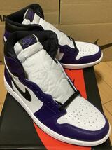 デッド NIKE AIR JORDAN 1 RETRO HIGH OG COURT PURPLE ナイキ エア ジョーダン 1 コート パープル DUNK SB ダンク Travis GAME ROYAL BRED_画像1