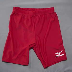 ミズノ MIZUNO ランニング タイツ スパッツ 陸上 ジョギング トレーニング メンズ 赤 Mサイズ ロゴ注意