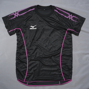 ミズノ MIZUNO ランニング シャツ ジョギング 陸上 トレーニング 半袖 Tシャツ メンズ 黒桃 Mサイズ