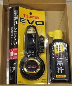 【未使用】タジマ パーフェクト墨つぼ EVO M 黒 PS-EVO-MBK 携帯用 墨つぼ TAJIMA