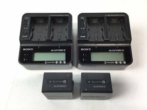 SONY AC-VQV10 カメラ用バッテリー充電器 2個セット●現状品【TB】