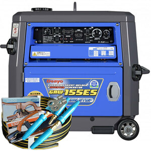 50000-049-2　(送料無料)　エンジン溶接機　GAW-155ES　イエローライン20m付属品付き(J)　自動IS機能付き　デンヨ－