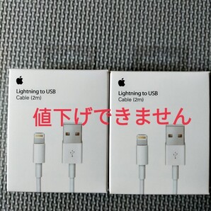 Apple 純正Lightningケーブル2m 2本新品未使用