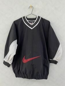 NIKE ウィンドブレーカー KID'S Sサイズ 身幅約55cm 着丈59cm ナイキ ナイロンジャケット 銀タグ 90s ビンテージ 古着 ビッグスウォッシュ