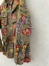 H&M ミリタリージャケット 花柄 総柄 サイズ36 レディース エイチ・アンド・エム_画像2