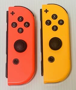 1円スタート ニンテンドースイッチ ジョイコン ネオンレッド ネオンオレンジ 2個セット 動作未確認 ジャンク扱い Nintendo Switch Joy-Con