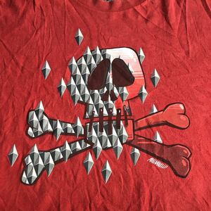 stussy ドクロ ダイヤマーク Tシャツ 半袖Tシャツ ステューシー 赤 Tシャツ メキシコ製