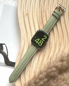 【新品】くすみカラー アップルウォッチ ベルト 41mm 40mm 38mm グリーン Apple Watch バンド AppleWatch くすみ くすみ色 大人 かわいい
