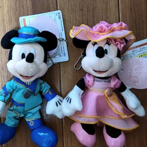 2015年 東京ディズニーシー ファッショナルイースター ミッキー&ミニー ぬいぐるみバッジ