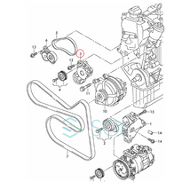 VW ゴルフ5 ゴルフ6 ゴルフプラス ジェッタ3 パサート パサートCC ベルトテンショナー 03C145299J 出荷締切18時_画像4