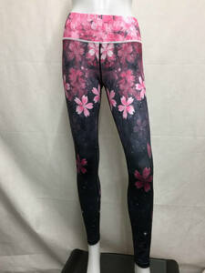 #53_1367 free shipping [ outlet ] [(ashu Ray ) Ashley] lady's yoga wear leggings . sweat speed . stretch 9 minute height total pattern L