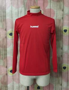 #53_0737 送料無料 【 hummel 】 [ヒュンメル] ハイネックインナーシャツ HAP5139 メンズ Sサイズ レッド 長袖 インナーシャツ