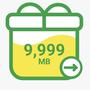 マイネオ mineo　パケットギフト約10GB(9999MB)②