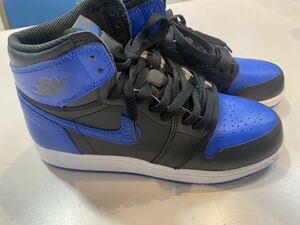 2017 NIKE AIR JORDAN 1 RETRO HIGH OG BG ROYAL 7Y 新品 575441-007