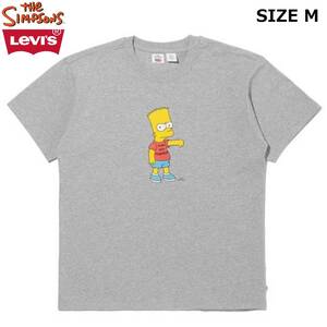 LEVI’S × The Simpsons collaboration T-shirt リーバイス × ザ・シンプソンズ コラボ Tシャツ ユニセックス Tシャツ サイズ M グレー