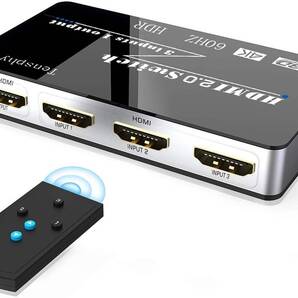 【新品送料無料】 Tensphy HDMI切替器 HDMIセレクター 3入力1出力 HDMI分配器 自由切り替え Apple TV/Chromecast/Switch/Xbox/HDTV/PS4
