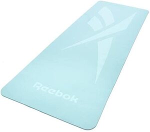 リーボック ヨガマット Reebok RAYG-11041 5mm ヨガ ピラティス トレーニングマット TPE PVC 軽量 ブルー フィットネス コンパクト収納