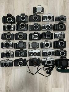 1円スタート!! ジャンク 一眼レフカメラ ボディ Nikon Canon PENTAX MINOLTA OLYMPUS 等 31台セット 動作未確認 【Y22】