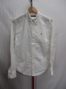 ラルフローレン　白シャツ　長袖ボタンダウンシャツ　SIZE１３ XL LL　白BDシャツ　オックスフォードシャツ　長袖シャツ メンズシャツ08081