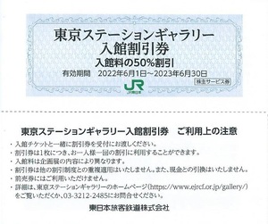 2枚セット■東京ステーションギャラリー 入館50％割引券■JR東日本株主優待