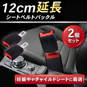 シートベルト 延長 バックル 12cm ユニバーサル 安全ベルト 介護 ロング 2個 妊婦中 妊婦さん チャイルドシート ジュニアシート 補助