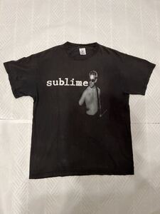 レア sublime サブライム L ブラック ダメージあり プリント割れあり 使用感あり