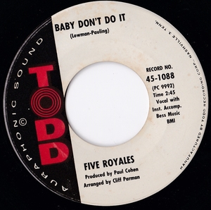 * 60's Deep R&B 45 * Five Royales *