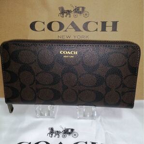 ※週末セール COACH コーチ 長財布 ブラウン 未使用 24時間以内発送 財布
