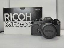 実写確認済み リコー RICOH XR500 + XR RIKENON 1:2 50mm 箱・ケース・説明書・レンズキャップつき ジャンク_画像1