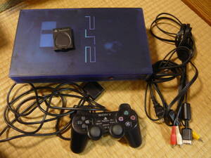 ★動作確認済 PS2本体(SCPH-37000 オーシャン・ブルー)、メモリーカード、ソフト付き★