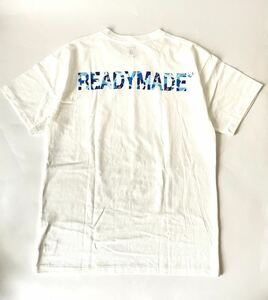 A BATHING APE × READYMADE T-shirts エイプ x レディメイド ブルー カモフラ柄 猿 蜂 コラボ 半袖 Tシャツ プリントTシャツ 正規品