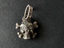 ROYALORDER Small Skull Pendant ロイヤルオーダー ペンダント ダブル フェイス リバーシブル ストーン チャーム シルバー SV925 正規品_画像3