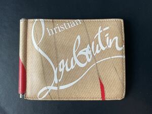 Christian Louboutin クリスチャンルブタン WALLET KRAFT レザー 二つ折り財布 マネークリップ ミニ財布 カードケース イタリア製 正規品