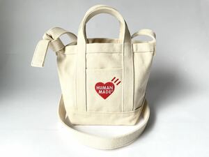 HUMAN MADE mini Shoulder Bag in White ヒューマンメイド トートバッグ ミニ ショルダーバッグ 正規品
