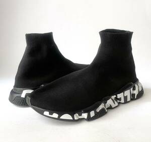 バレンシアガ スピード トレーナー グラフティーブラック スニーカー イタリア製 Balenciaga Speed Trainer Graffiti Black Sneaker 正規品