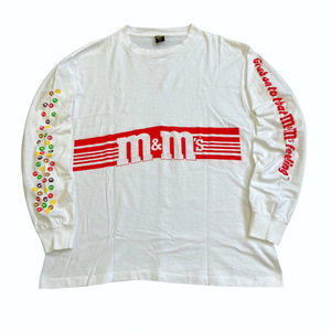 レア 80年代 USA製 ビンテージ M&M's ロンT vintage OLD 80s 90s Tシャツ 企業モノ 90年代 オリジナル 希少 袖プリ