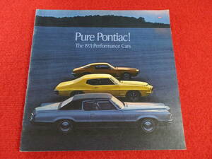 ! GM PONTIAC 1971 Showa era 46 catalog!