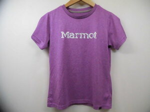 Marmot マーモット 半袖 Tシャツ TOWN JA 63 ブランドロゴ パープル 紫 サイズS